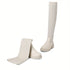 Damen Overknee-Stiefel mit Plateau und Stretch – Lange Herbststiefel mit Profilsohle